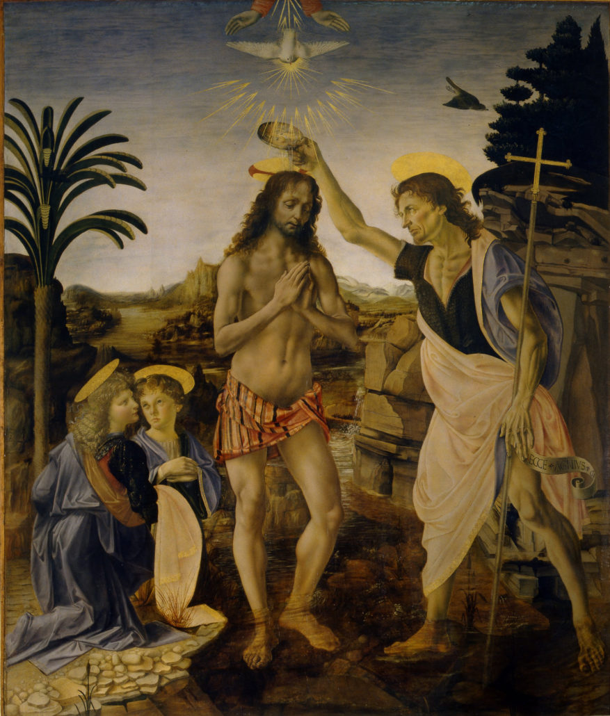 1997-06-03 Leonardo da Vinco Andrea del Verrochio Baptism of Christ Uffizi