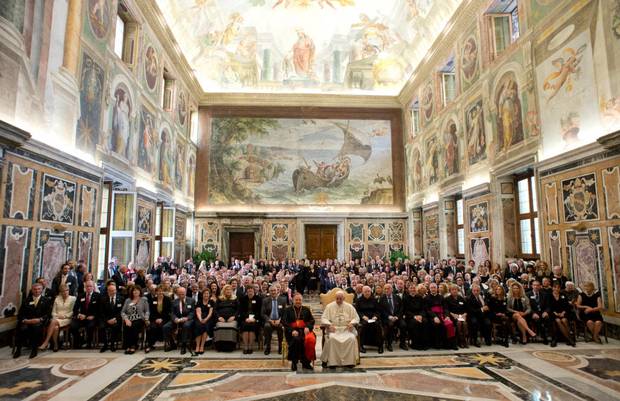 2013-11-7 - Patrons of the Arts of the Vatican Museum Pope Frances