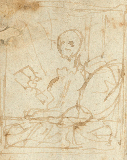 2017-10 Fragonard Sketch Young Girl Reading