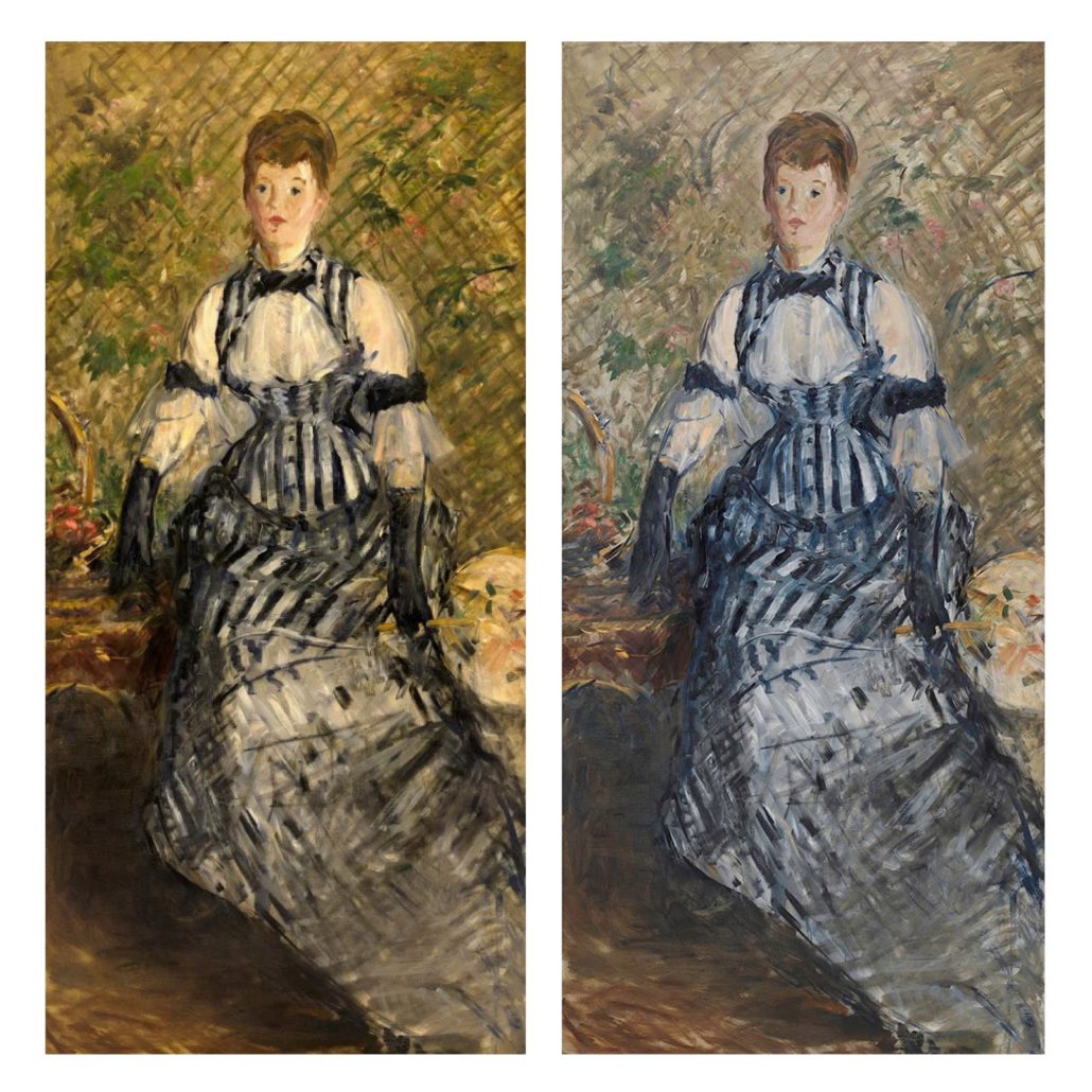 2018-08-31 - Manet-Guggenheim-conservation-before-after